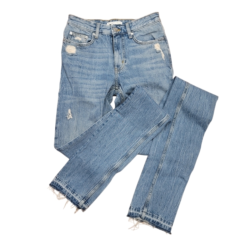 Sz 29 Farren "Fucci" Jean Andrea x Nyden Distressed Stacked Skinny Jeans 90s